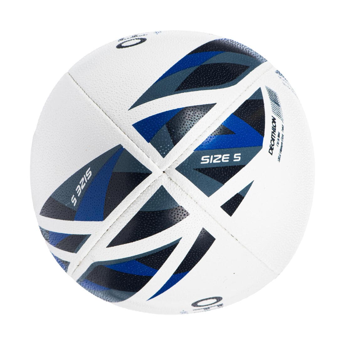 BALLON DE RUGBY Taille 5 - R500 match Bleu