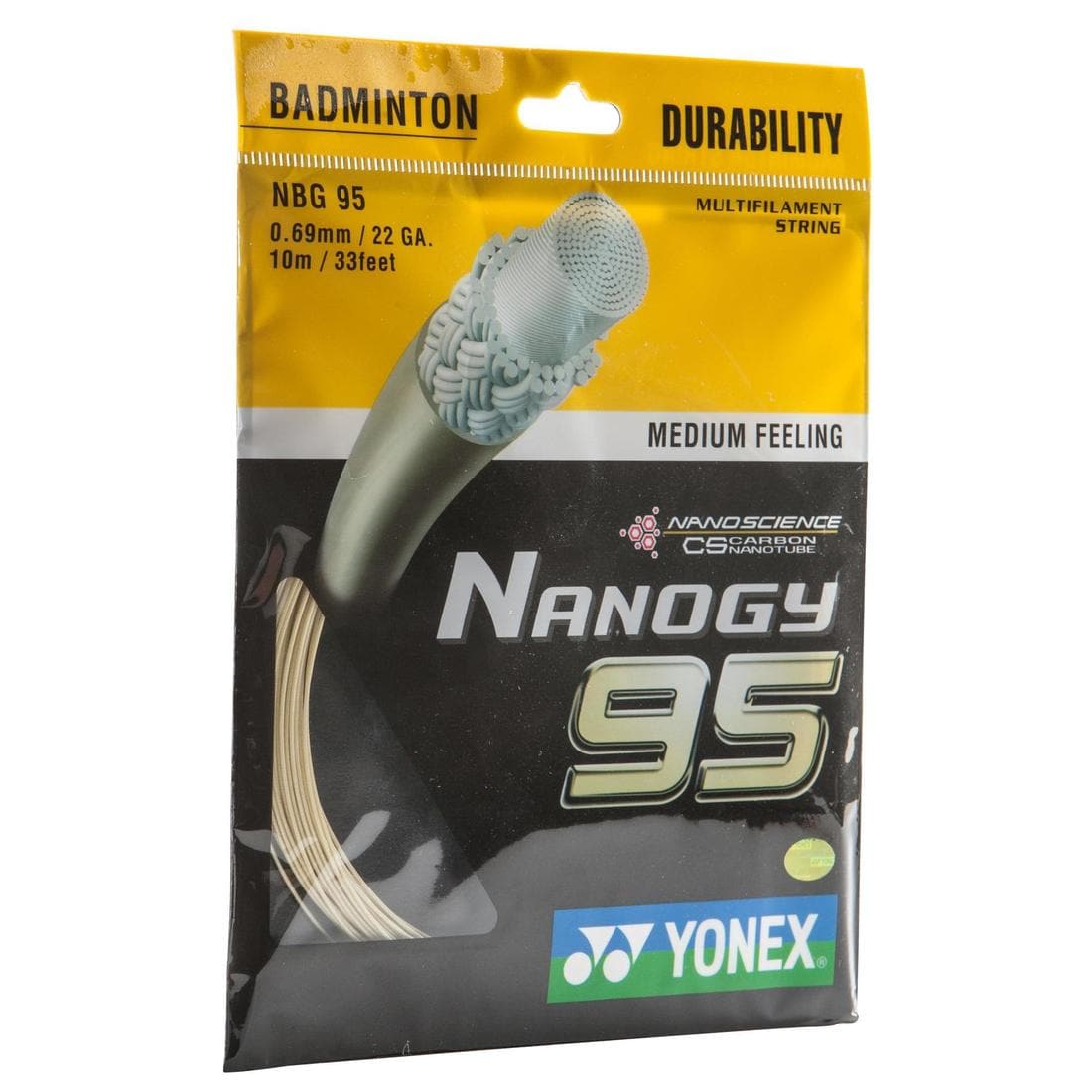 Cordage de badminton nanogy 95 ambre