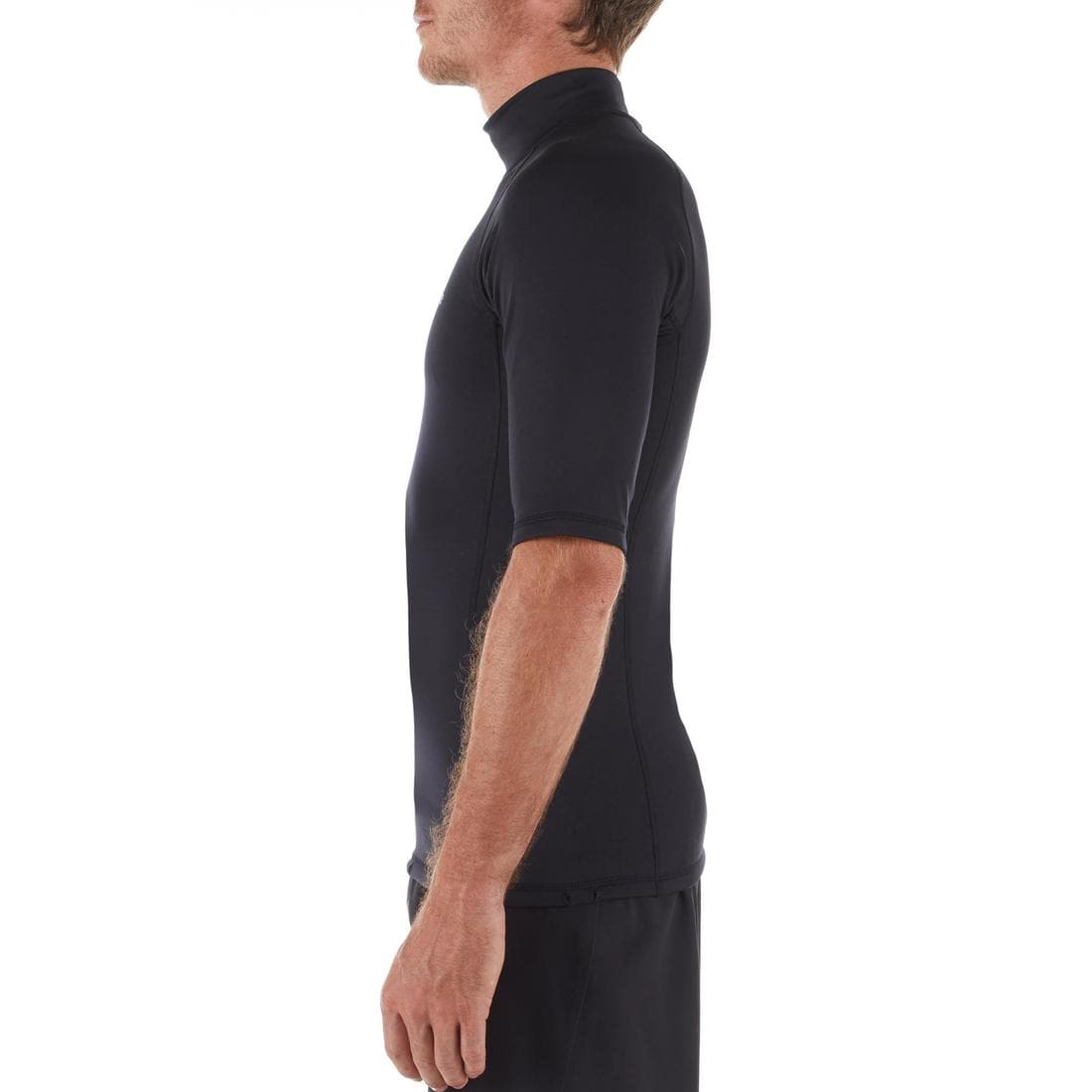 Tee shirt surf top thermique 900 polaire Manches Courtes Homme Noir