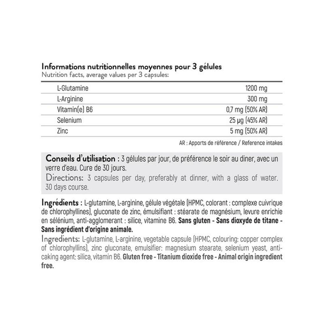 COMPLEMENT ALIMENTAIRE GLUTAMINE 1200