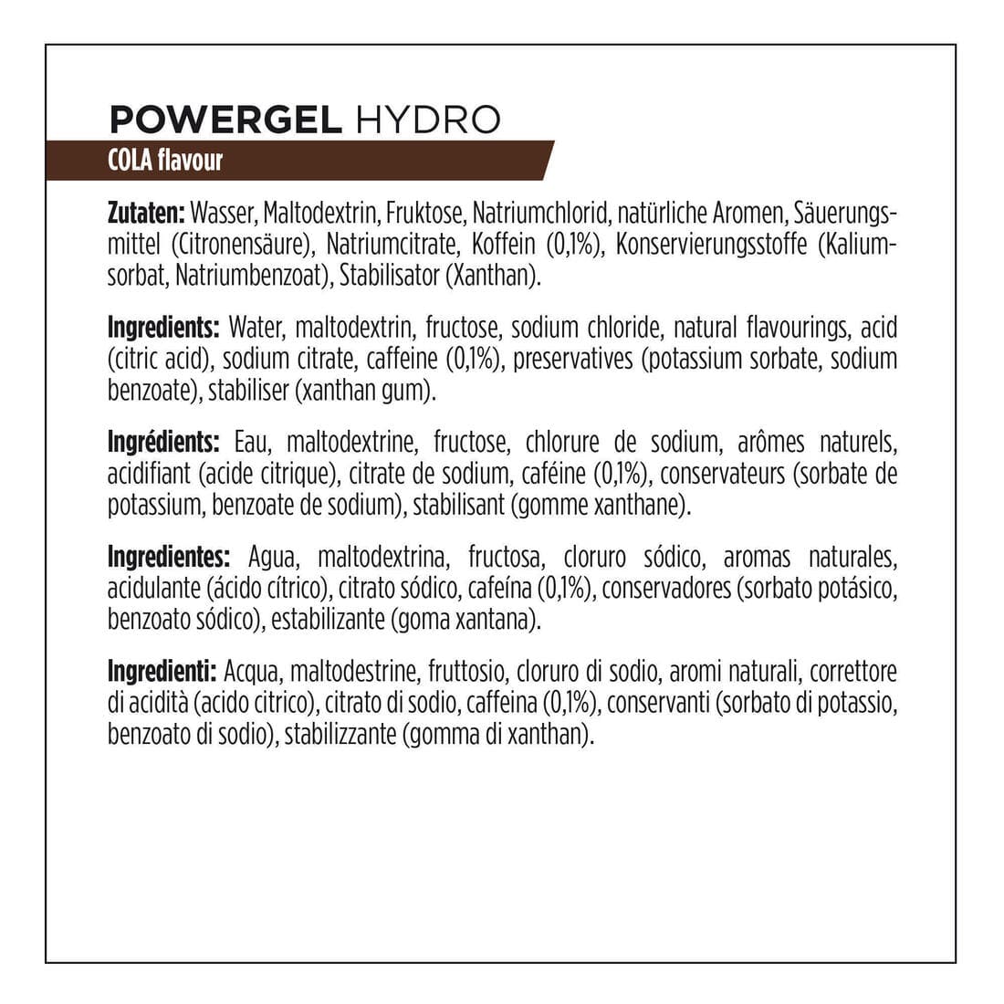 Gel énergétique HYDROGEL cola 67ml