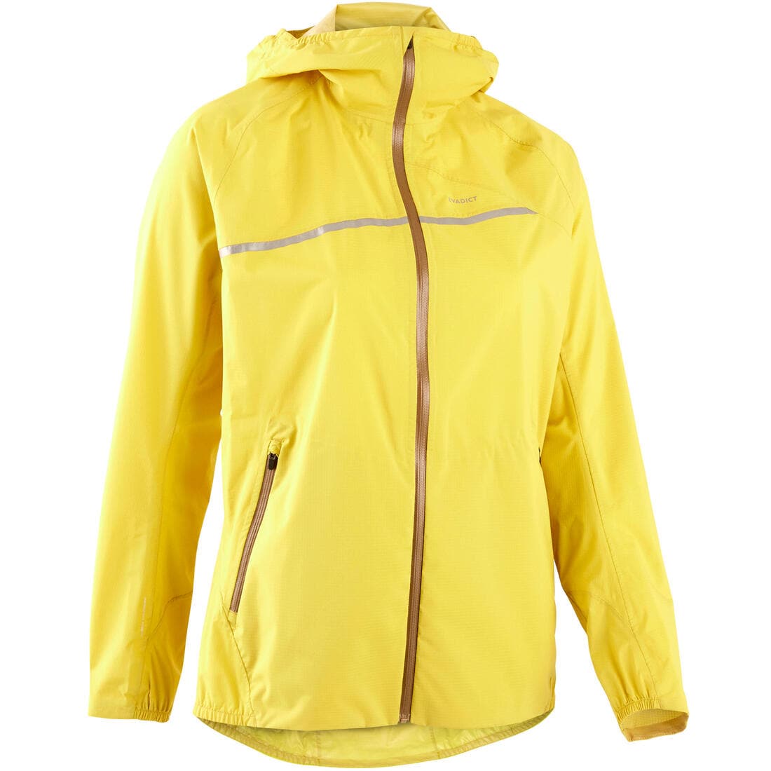 Veste imperméable de running & trail running Femme - KIPRUN Run 500 Rain Jaune