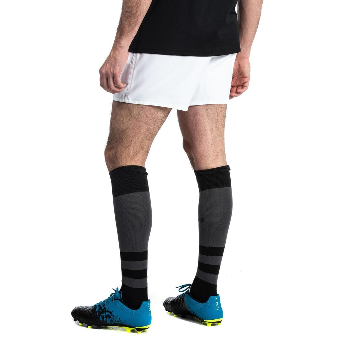 Chaussettes hautes de rugby homme R500 noire