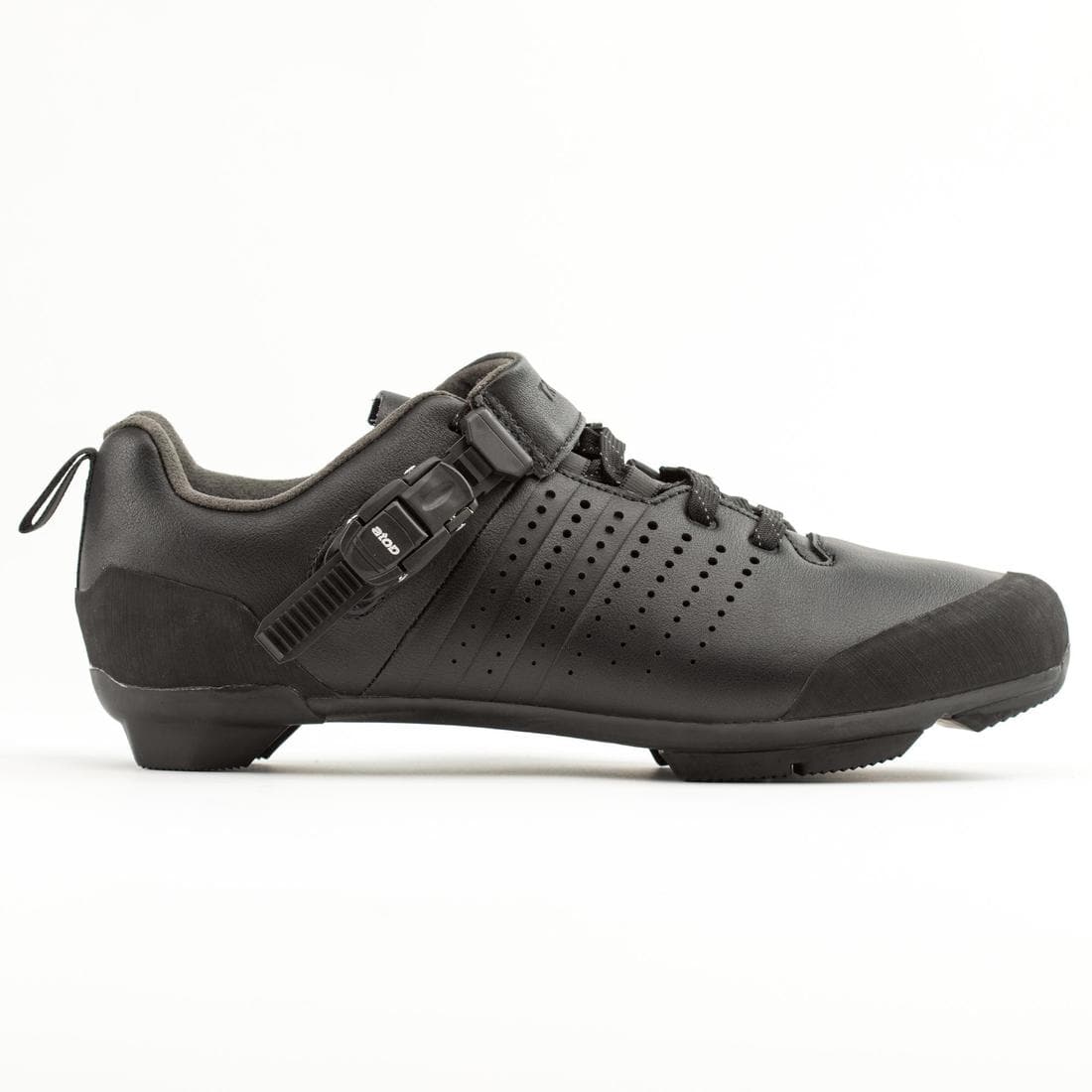 CHAUSSURES VELO GRAVEL ET ROUTE CUIR A LACETS SPD GRVL 520 NOIRE