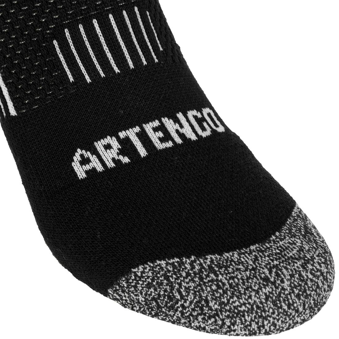 CHAUSSETTES DE SPORT MI-HAUTES ARTENGO RS 900 NOIR  BLANC LOT DE 3