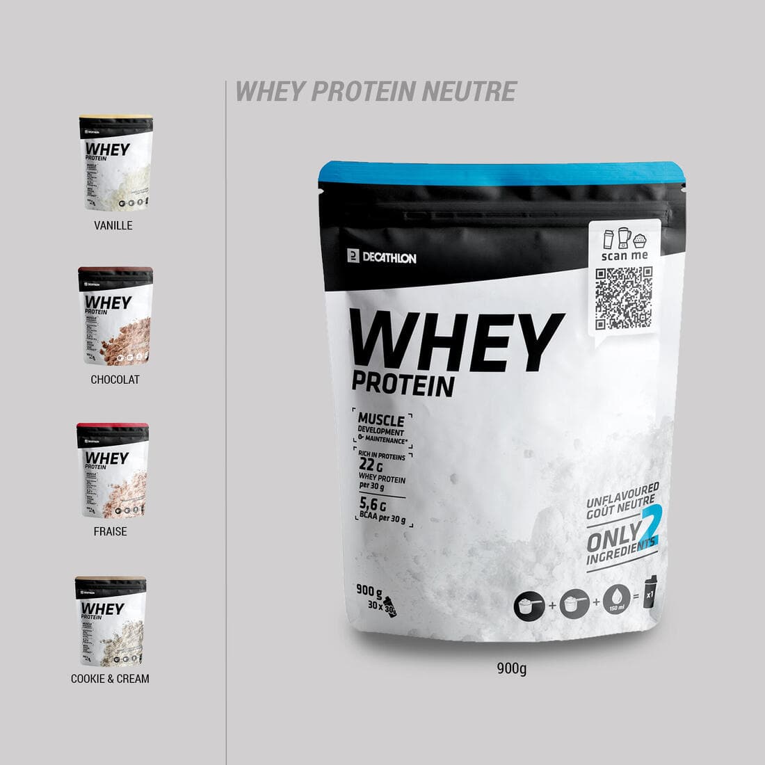 Whey protein gout neutre 900g