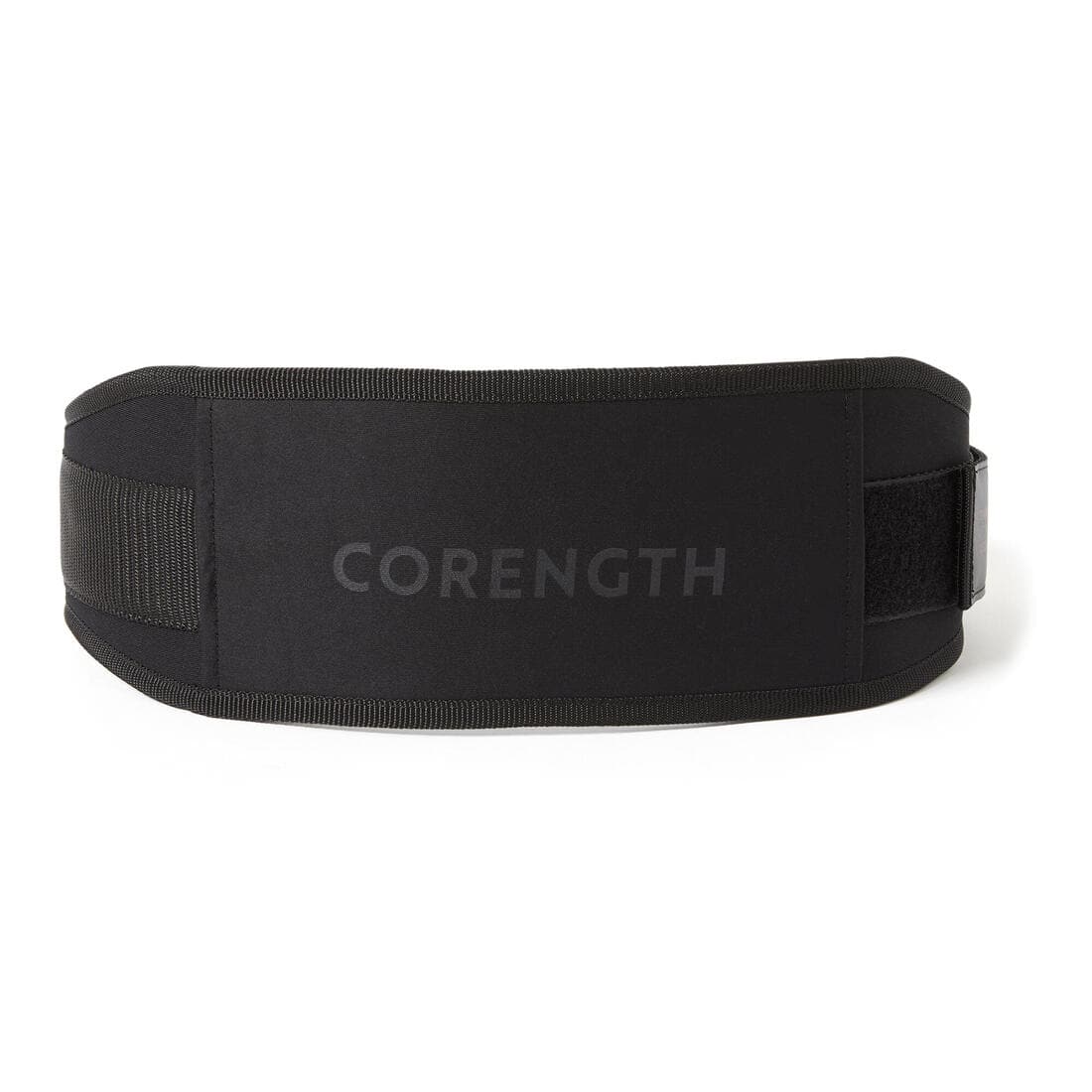 Ceinture lombaire de musculation, double système de fermeture en nylon - noire