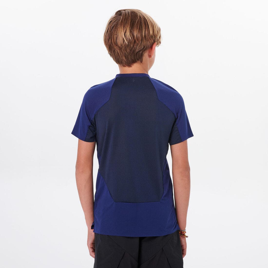 T SHIRT de randonnée enfant MH550 bleu 7-15 ans