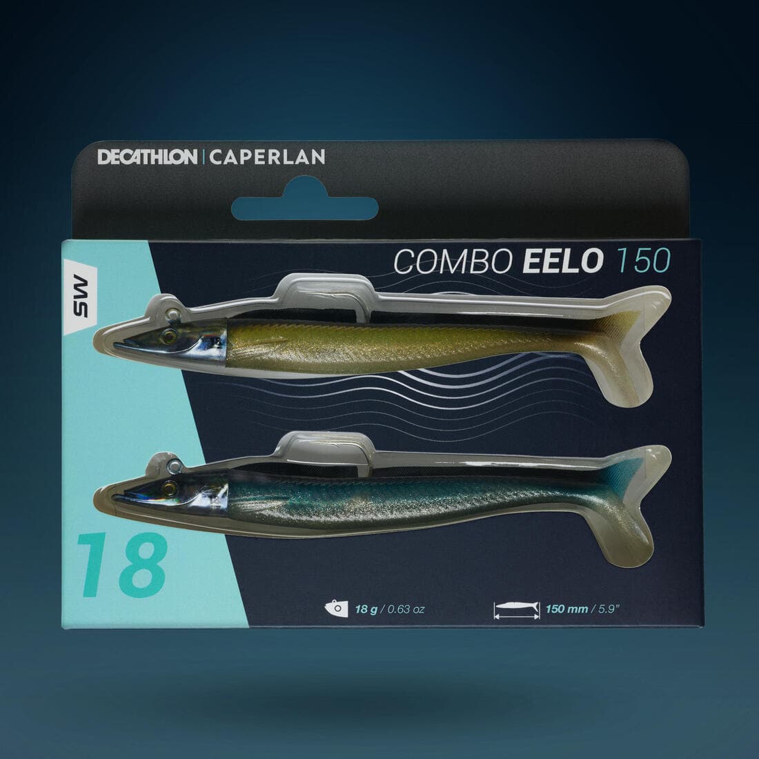 COMBO leurres souples shad lançon EELO 150 18gr FLASHY