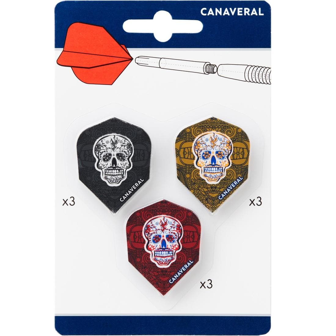 PACK DE 3 LOTS DE 3 PLUMES STANDARD SKULLS