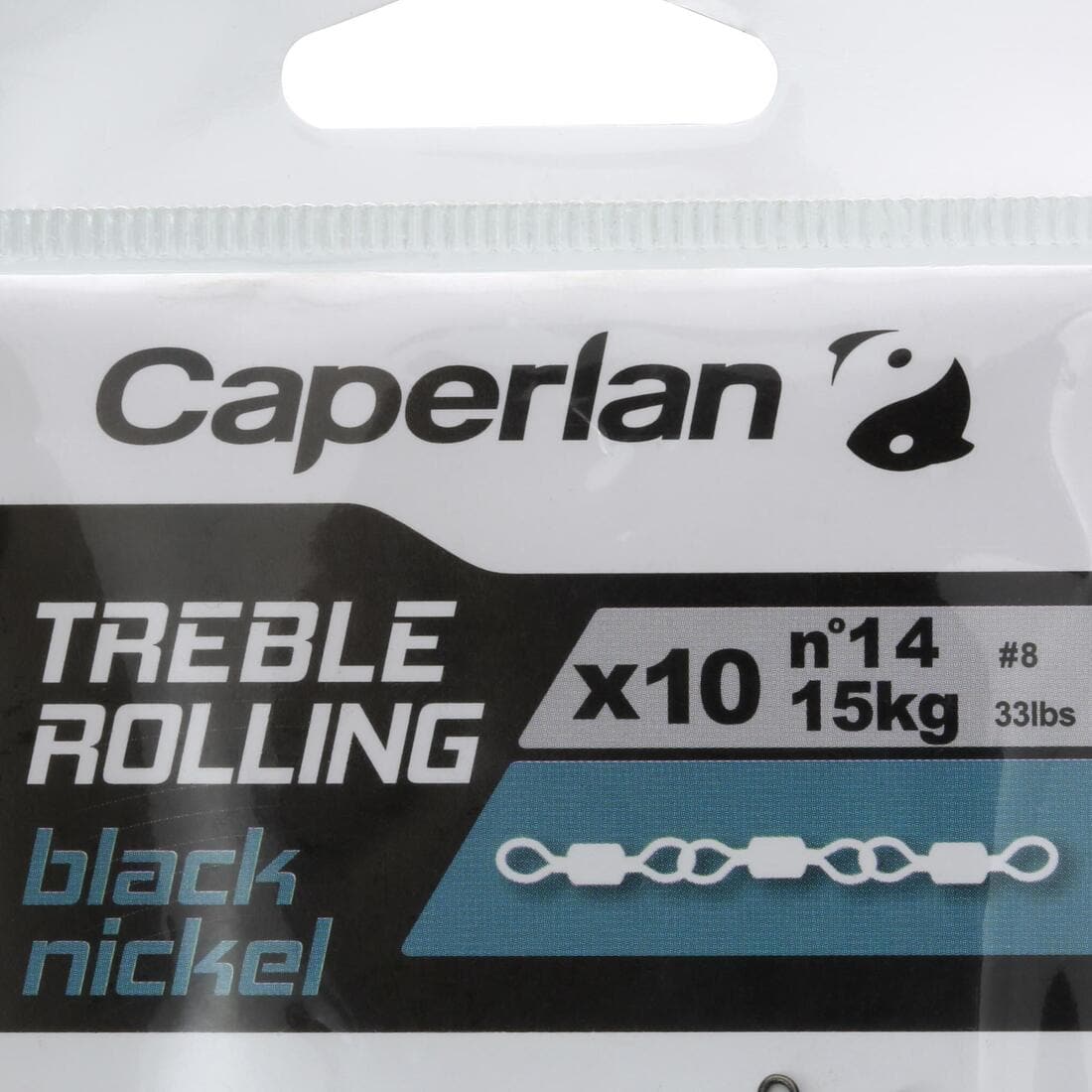 ÉMERILLON TRIPLE PÊCHE TREBLE ROLLING BLACK NICKEL X10