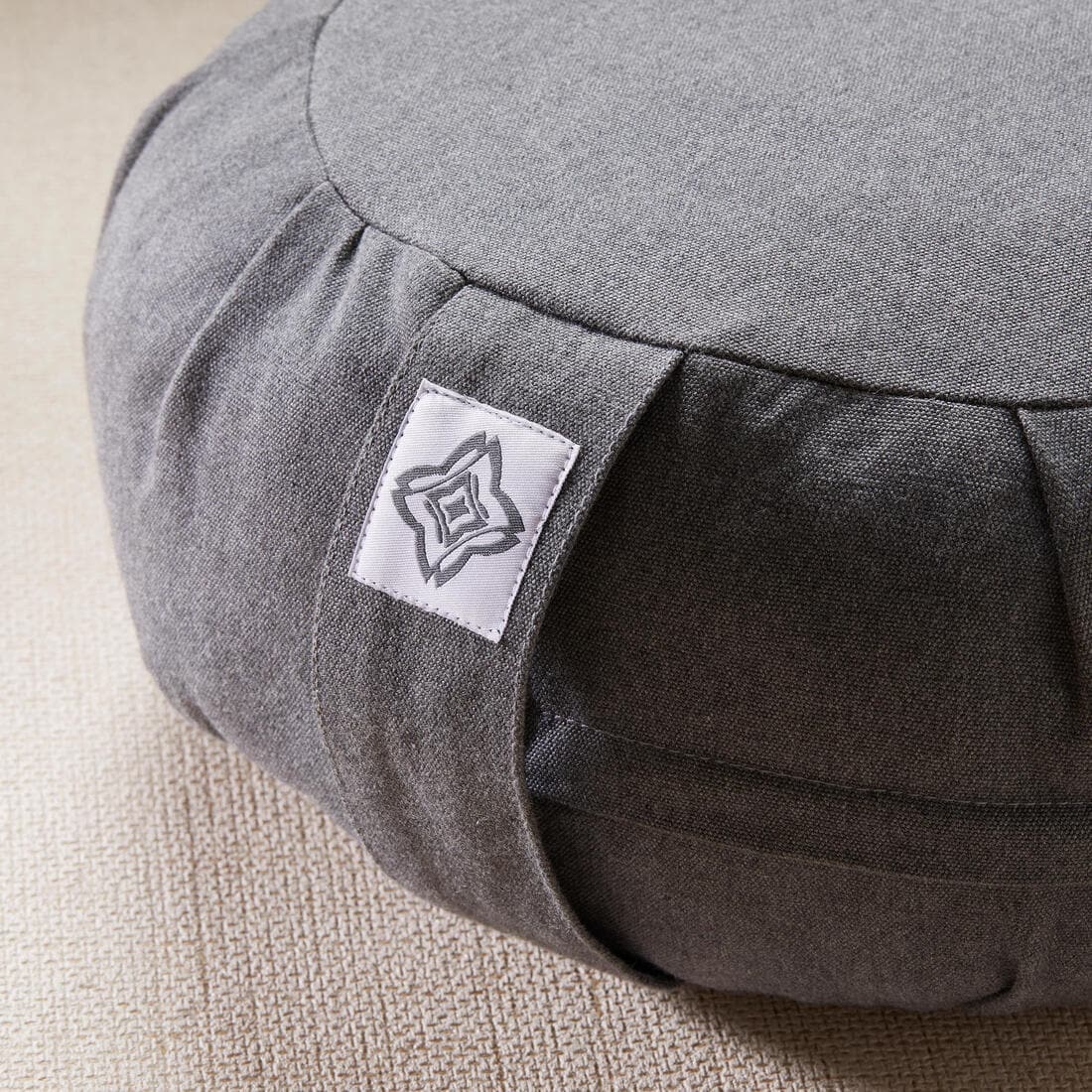 ZAFU / COUSSIN ROND  DE YOGA ET MEDITATION GRIS CHINE