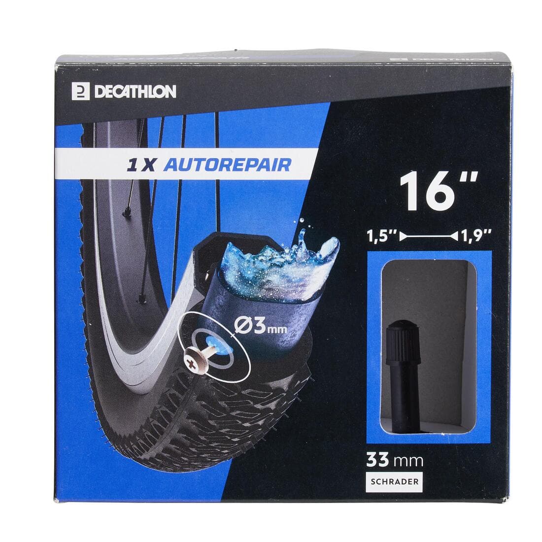 CHAMBRE AIR 16x1,5/1,9 SCHRADER AUTO REPARANTE