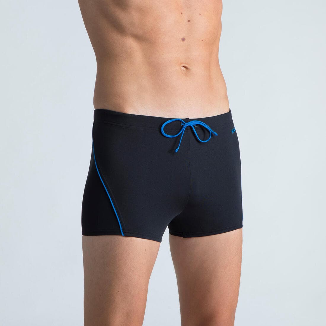 Boxer de bain natation homme - boxer 100 plus - noir bleu