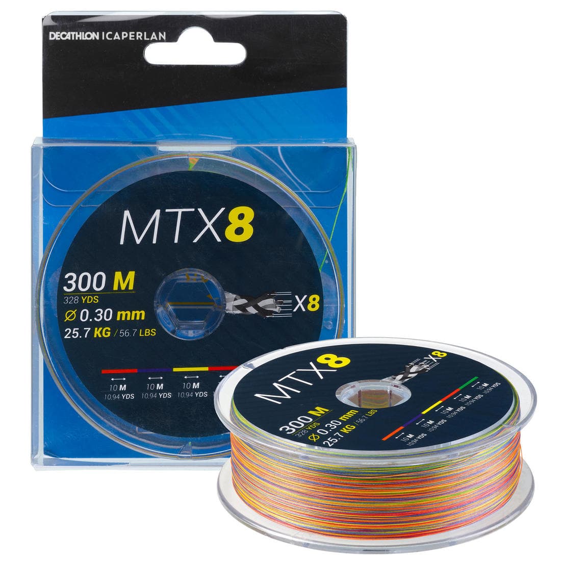 Tresse EXOTIQUE 8 brins MTX8 MULTICOLORE 300M 40/100 en mer