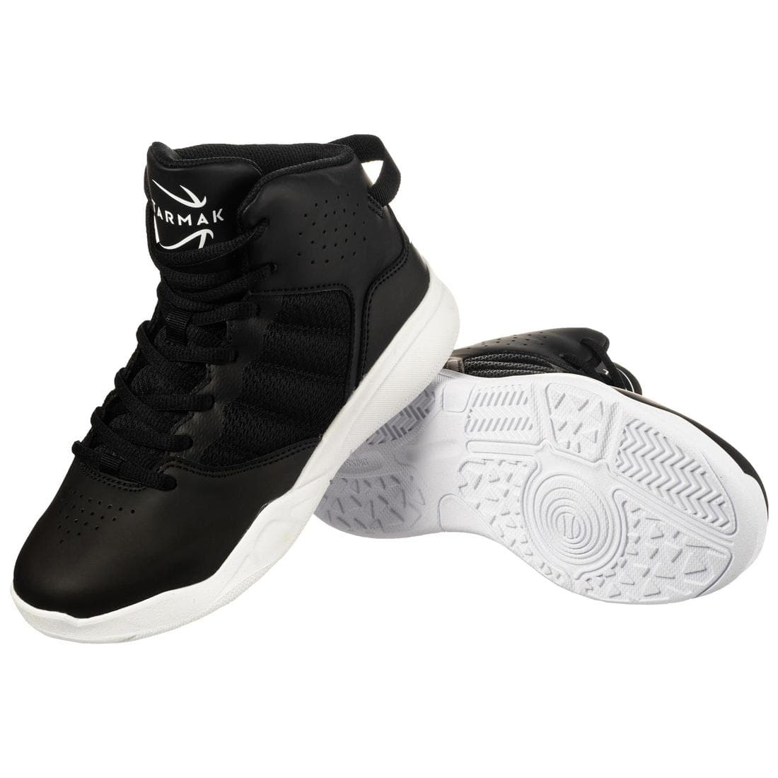 CHAUSSURES DE BASKETBALL ENFANT DÉBUTANT - SS100 NOIR