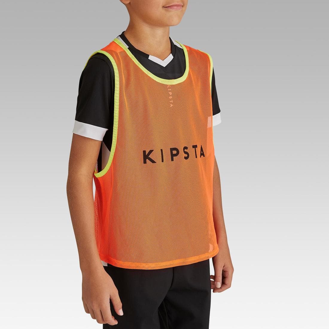 Chasuble sports collectifs enfant jaune fluo