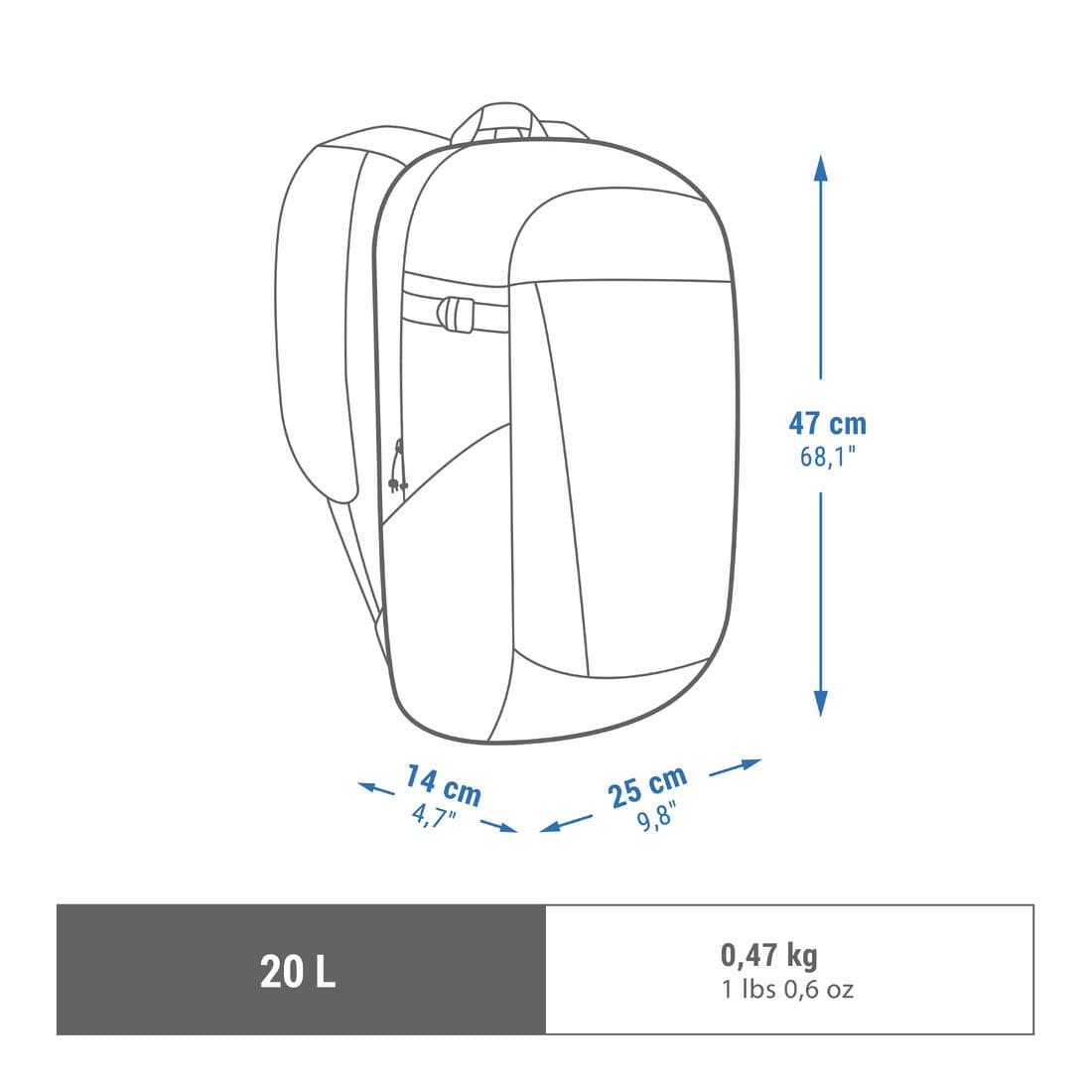 Sac à dos de randonnée 20L - NH Arpenaz 100