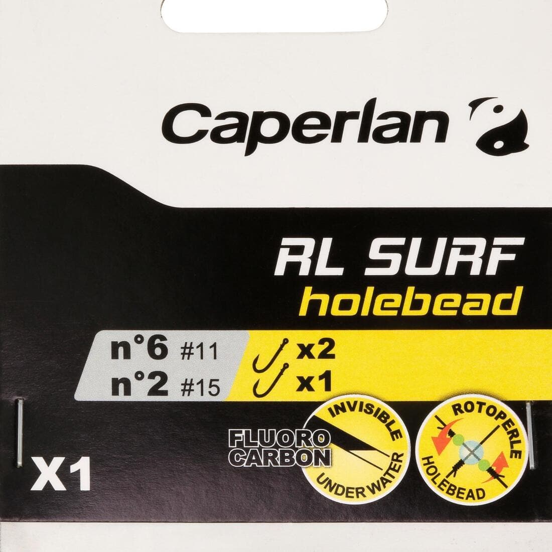 Bas de ligne de pêche en surfcasting RL SURF HOLEBEAD x1 3H N°6