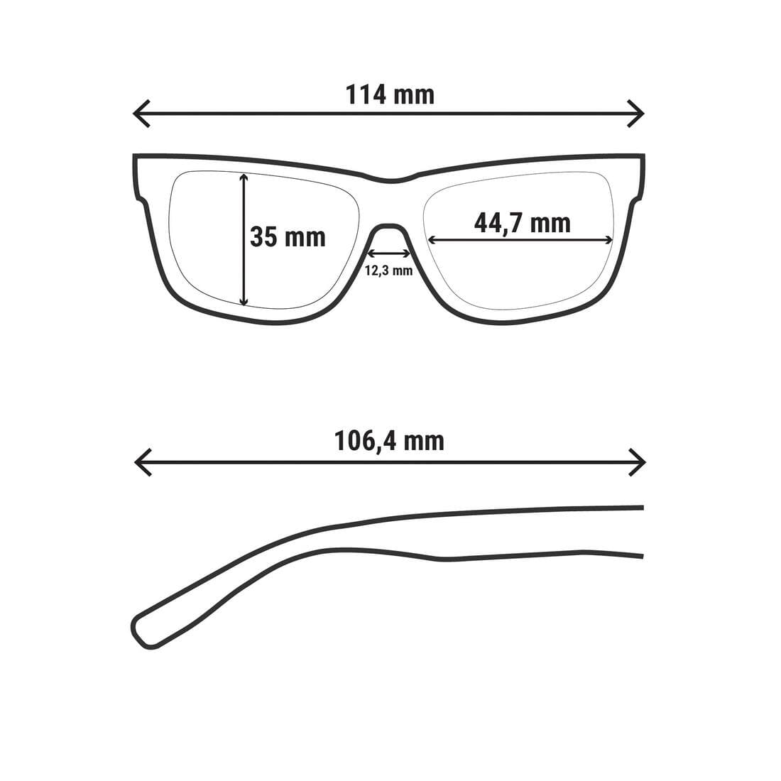 Lunettes de soleil randonnée - MH B140 - enfant 2 - 4 ans - catégorie 3