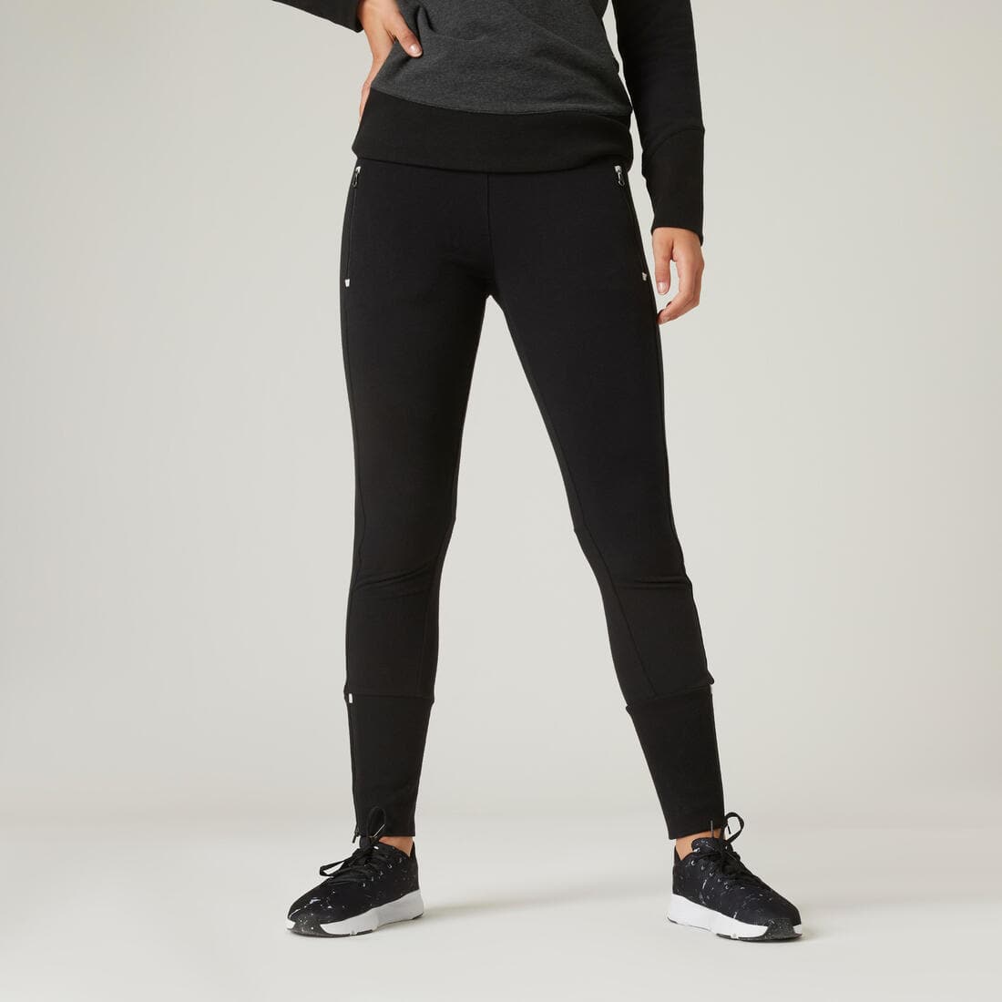 Pantalon jogging ajusté fitness femme - 520