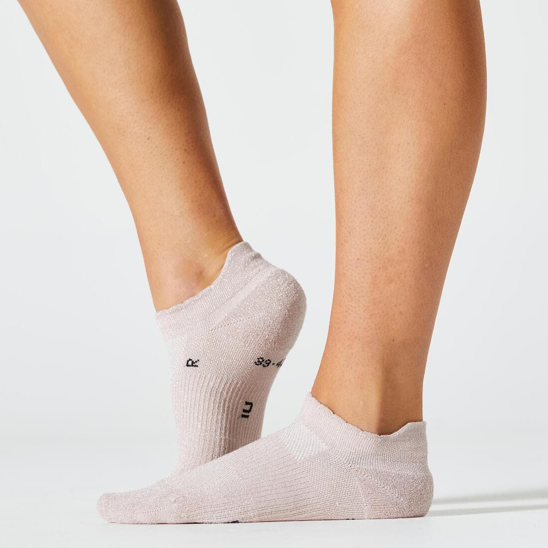 Chaussettes invisibles de fitness à effet pailleté