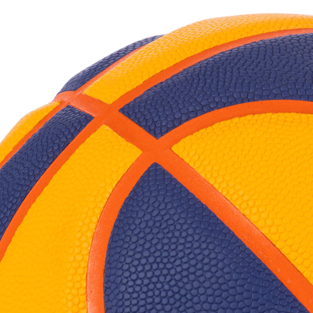 Ballon de basketball 3x3 taille 6 - Bt500 bleu jaune