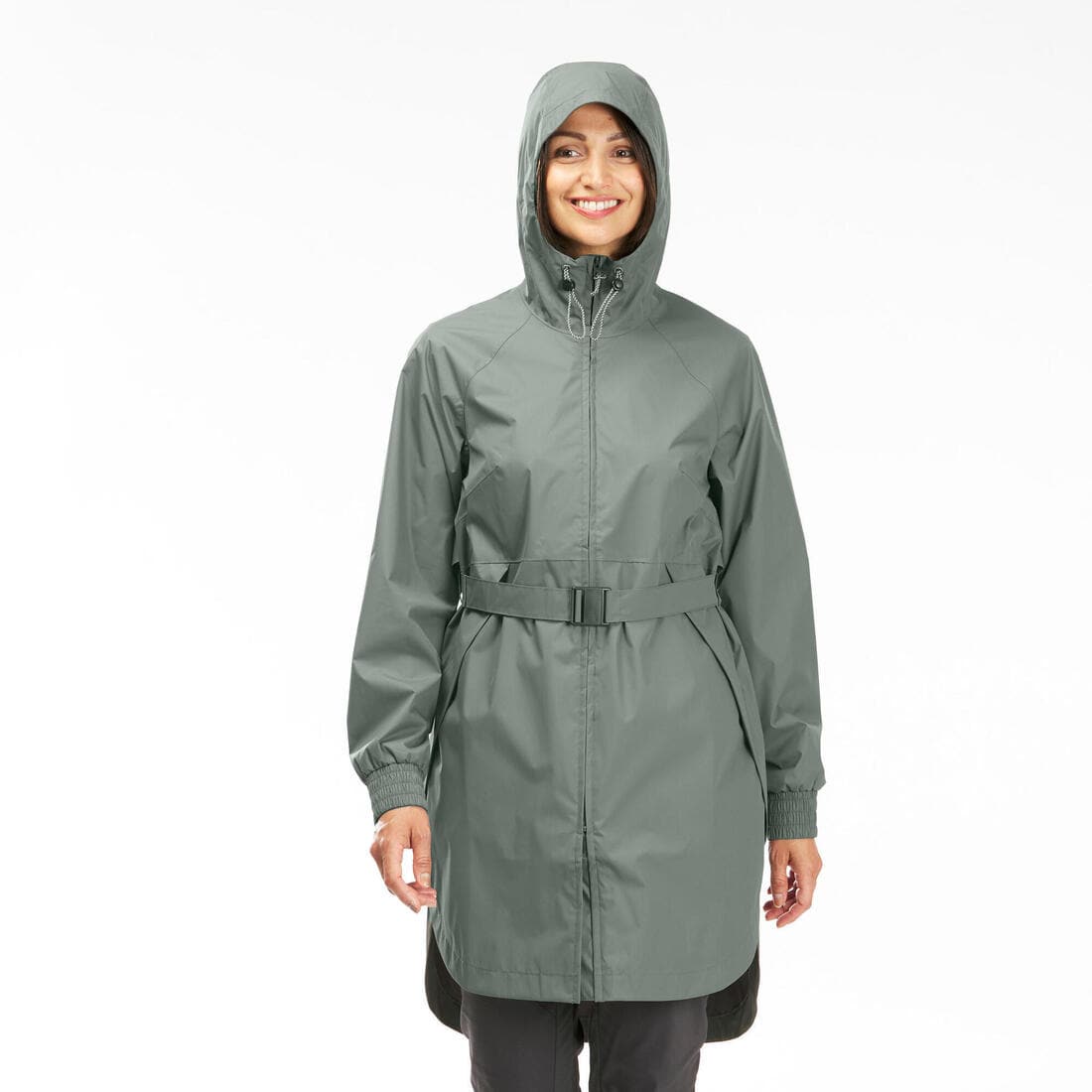 Veste longue imperméable de randonnée - Raincut Long - Femme