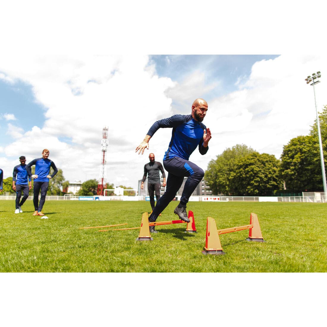 Lot de 2 jalons d'entraînement de football 90cm Modular orange