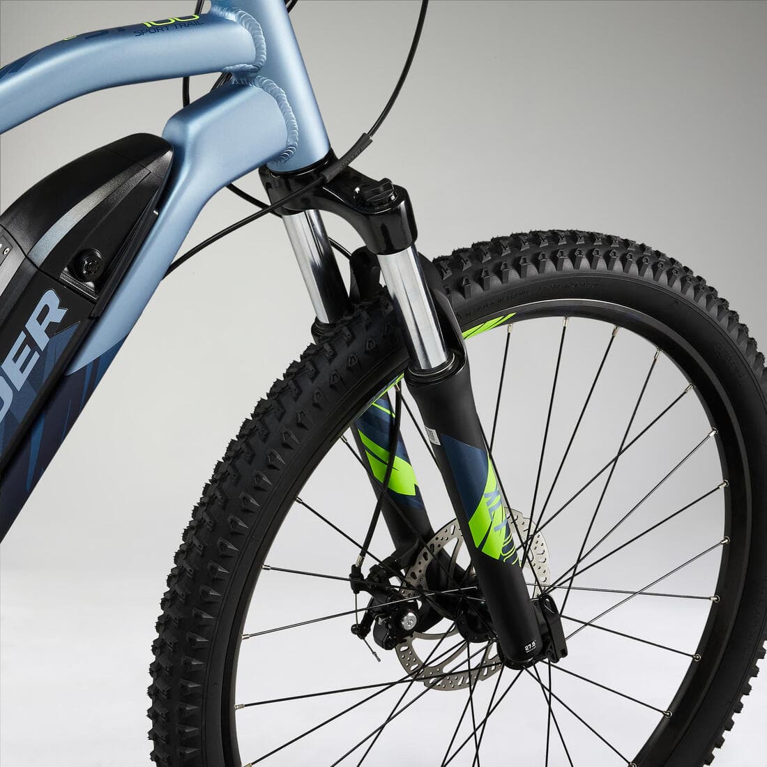 Vélo VTT électrique semi-rigide 27'5", E-ST 100 BLEU