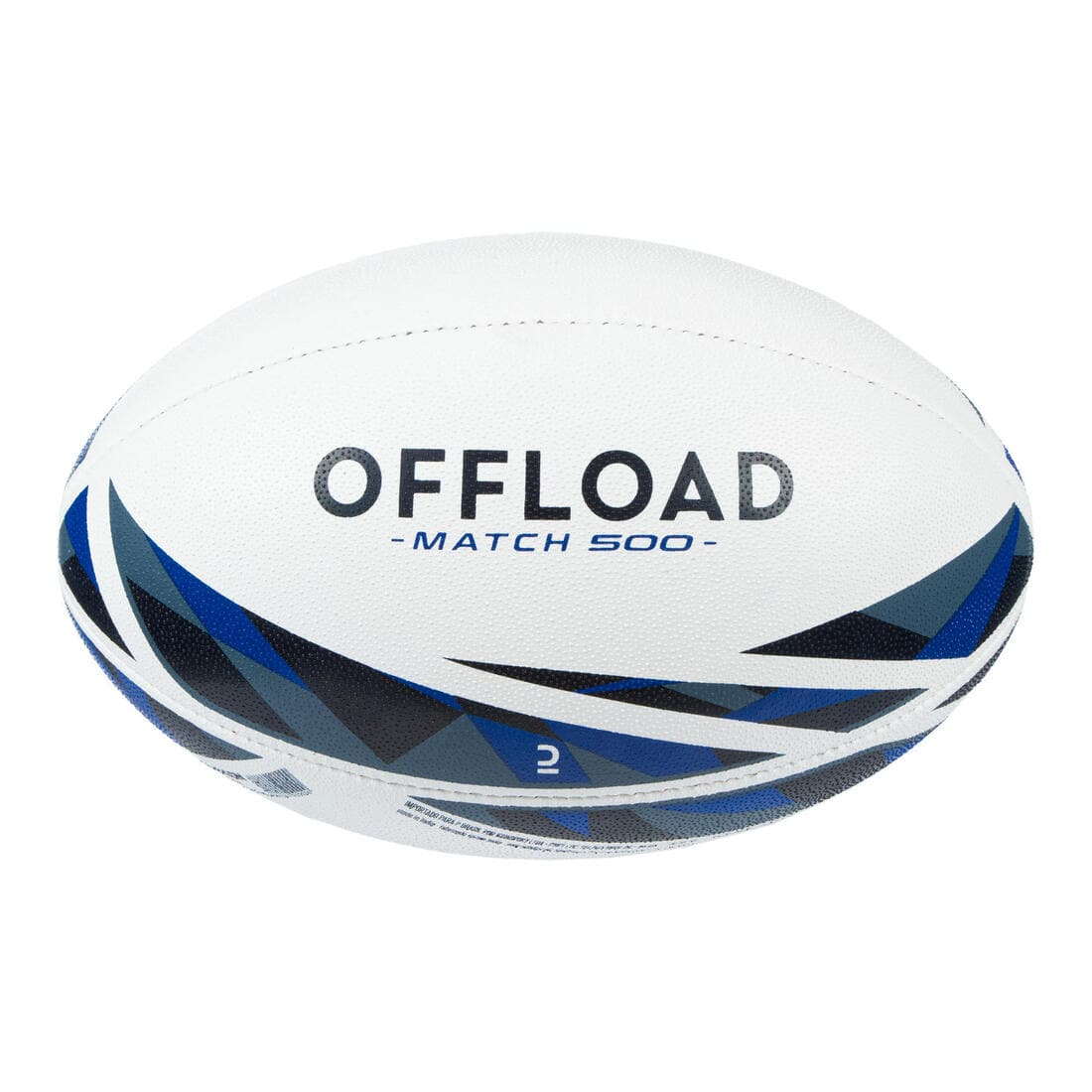 BALLON DE RUGBY Taille 5 - R500 match Bleu