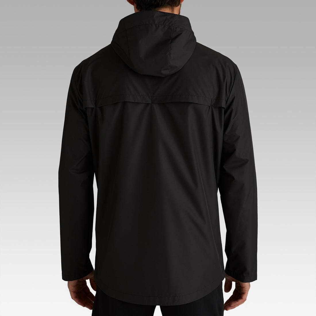 Veste de football imperméable T100 adulte noir