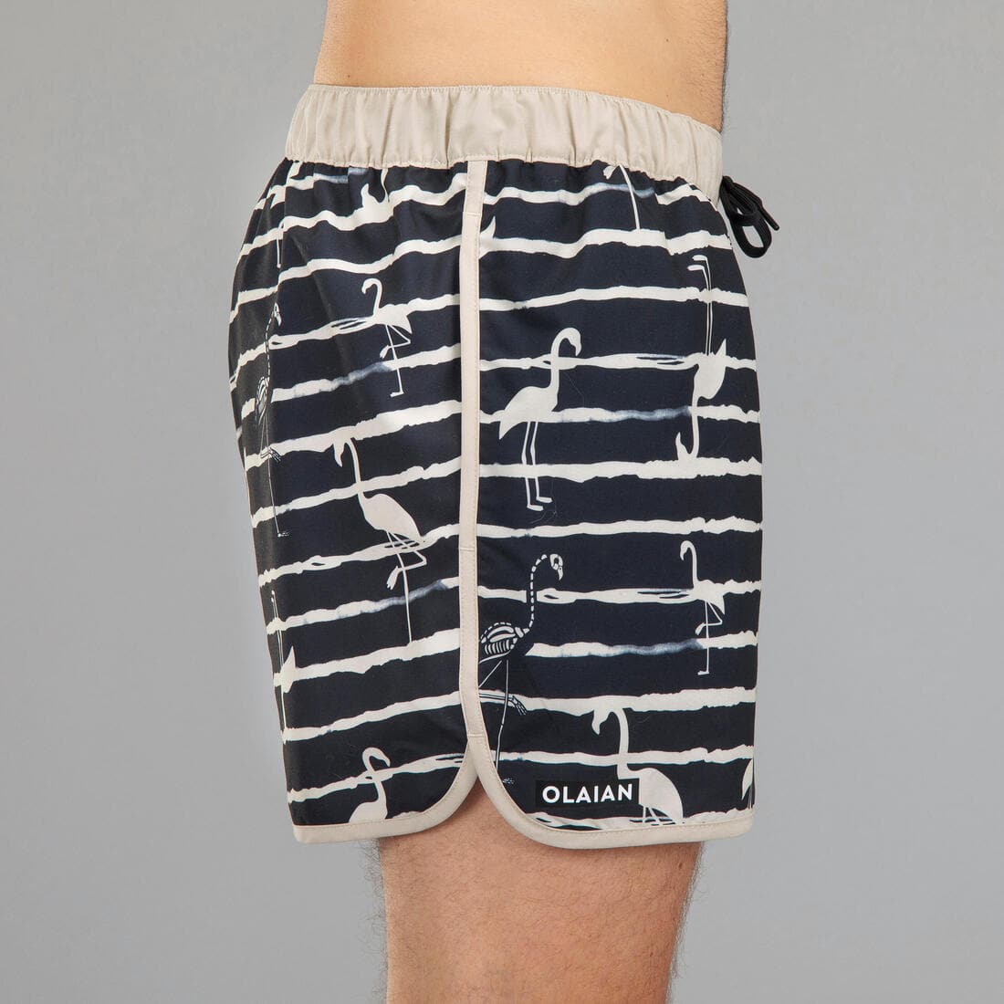 Surf boardshort court 100 SUNSTRIPE GREEN