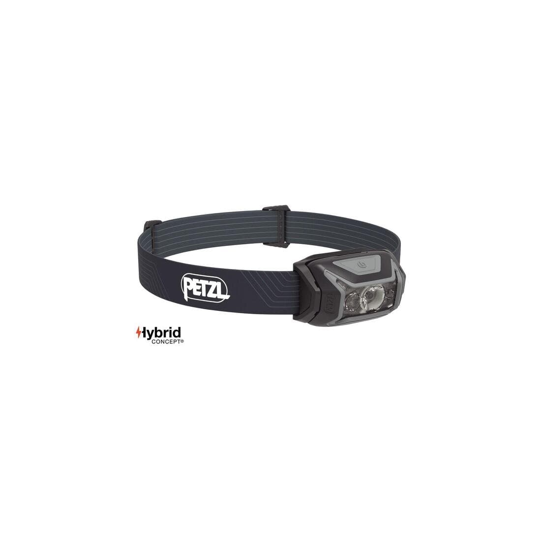 LAMPE FRONTALE DE RANDONNÉE TREKKING PETZL ACTIK HYBRID 450 LUMENS COULEUR GRIS