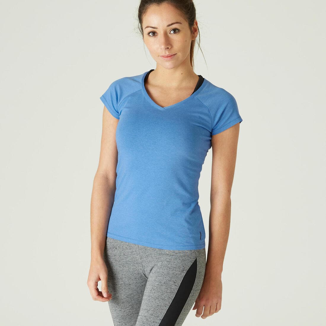 T-shirt Col V fitness Femme - 500