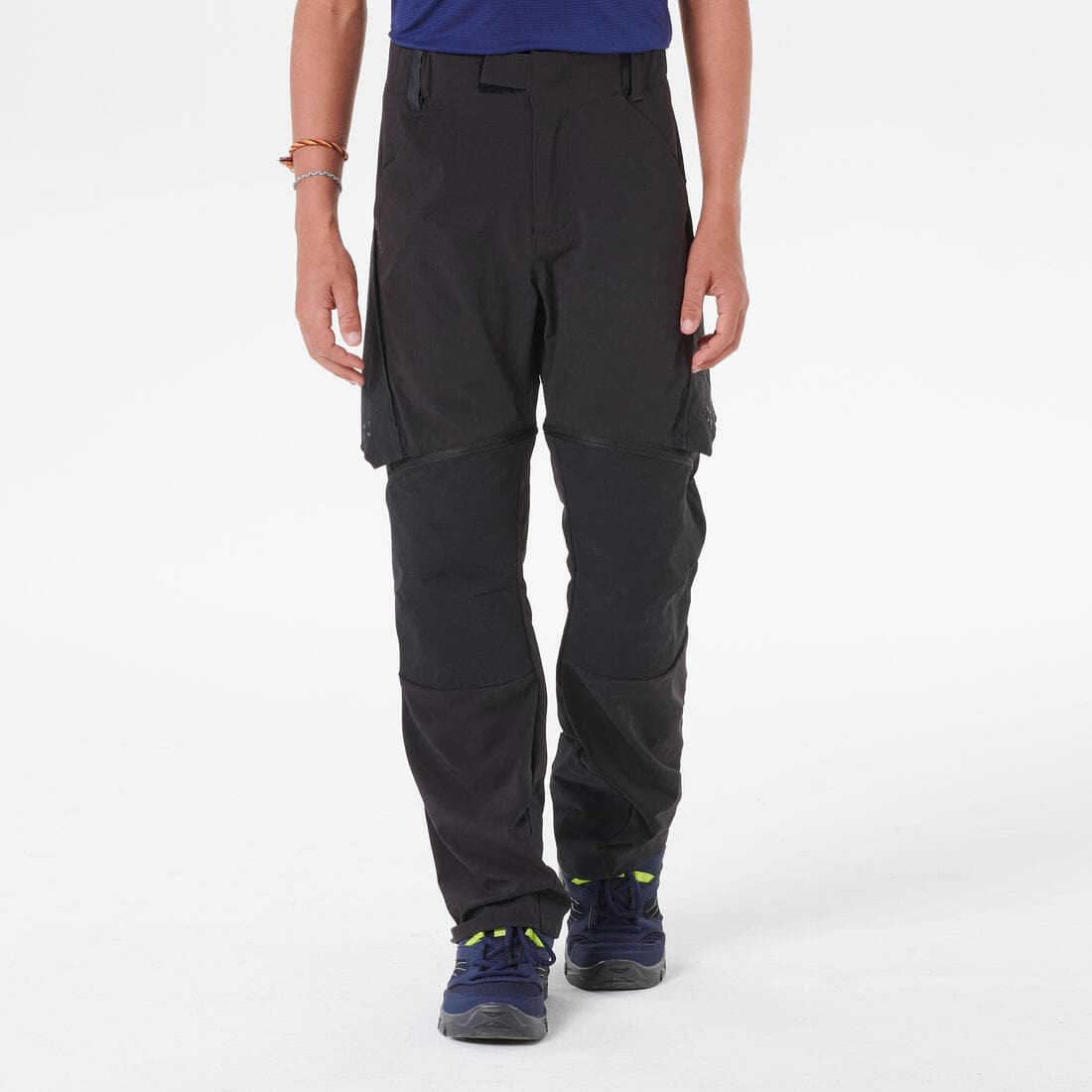 Pantalon de randonnée modulable enfant MH500 ONEZIP noir 7-15 ans