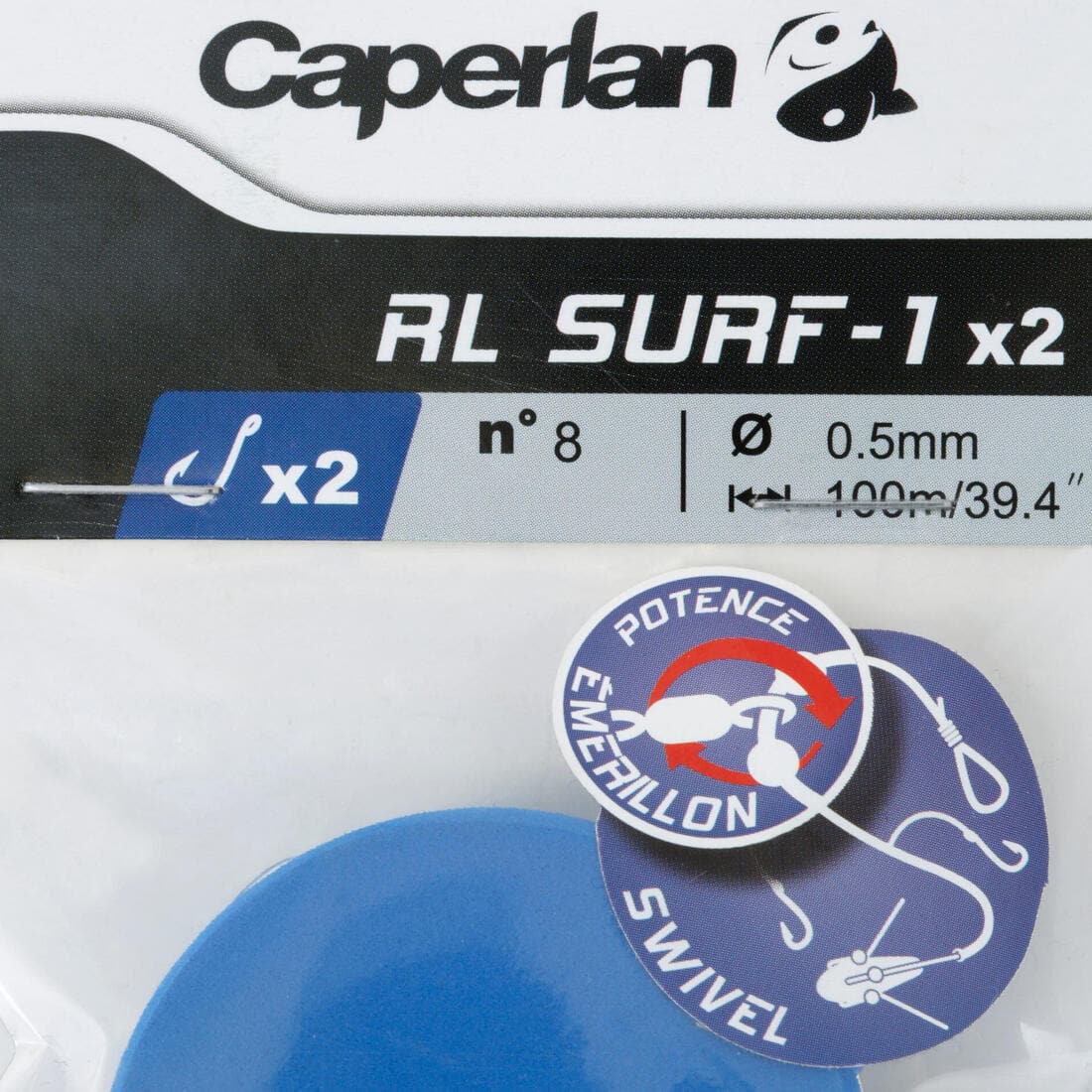 Bas de ligne de pêche en surfcasting RL SURF-1 2xH4 x2