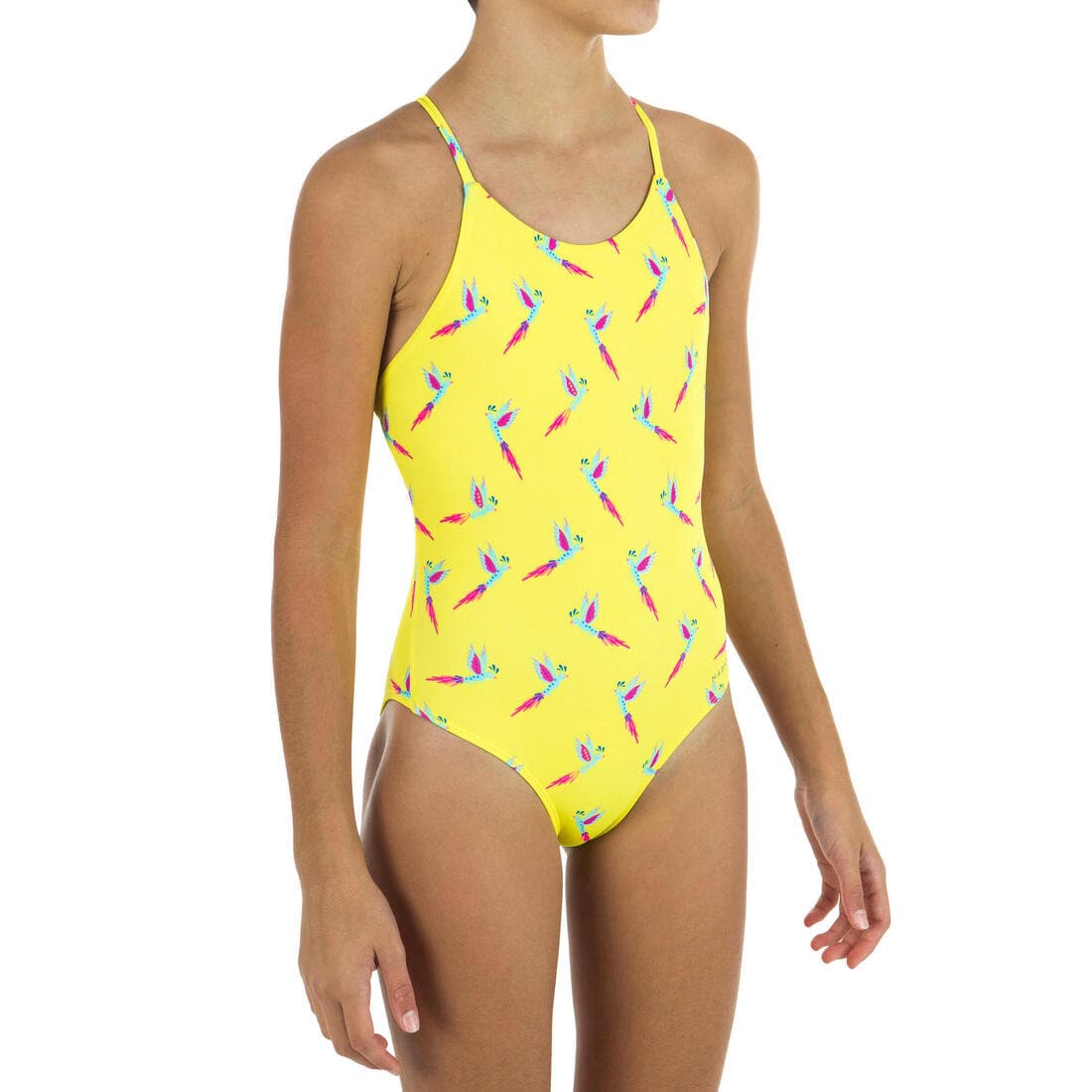 Maillot de bain de natation 1 pièce fille Lila Bird marine