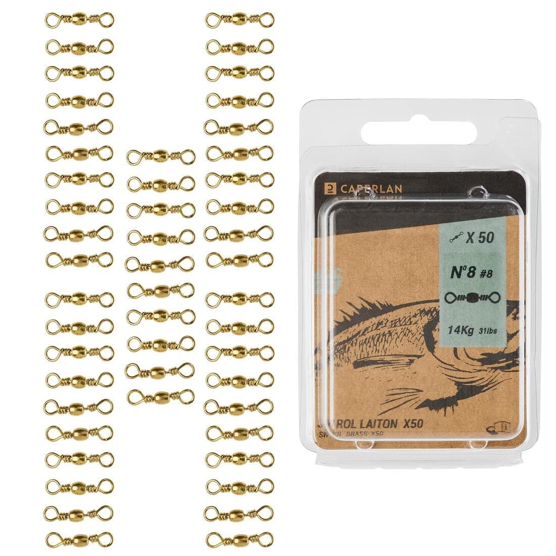 Émerillon pêche en mer swivel brass SW ROL LAITON x50