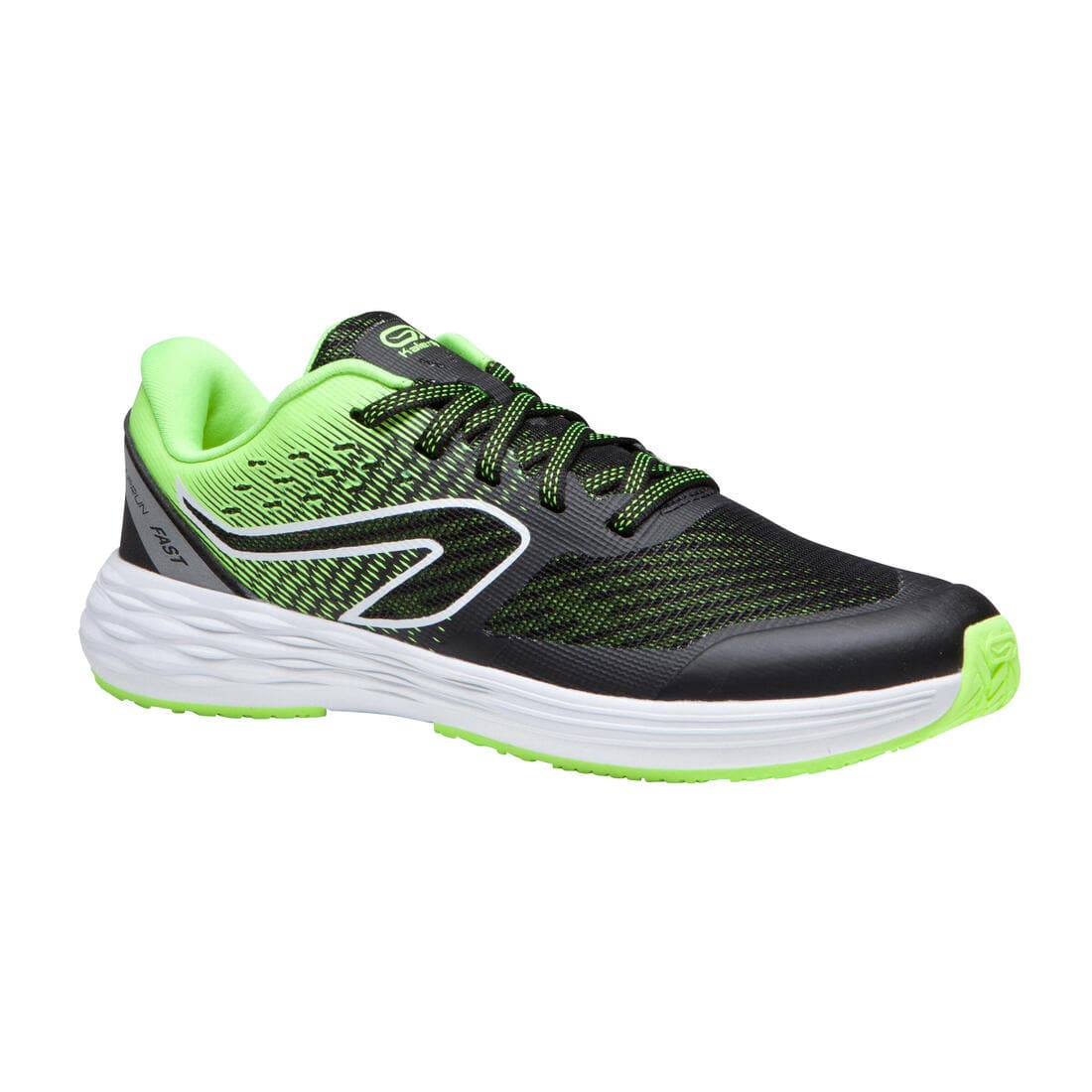 Chaussures de running Enfant -  Kiprun fast noires jaunes