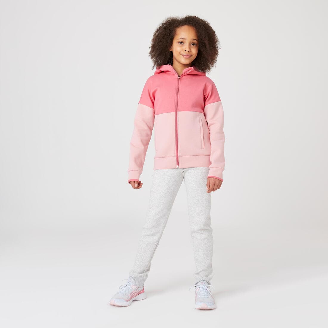 Sweat zippé à capuche enfant coton respirant - 900