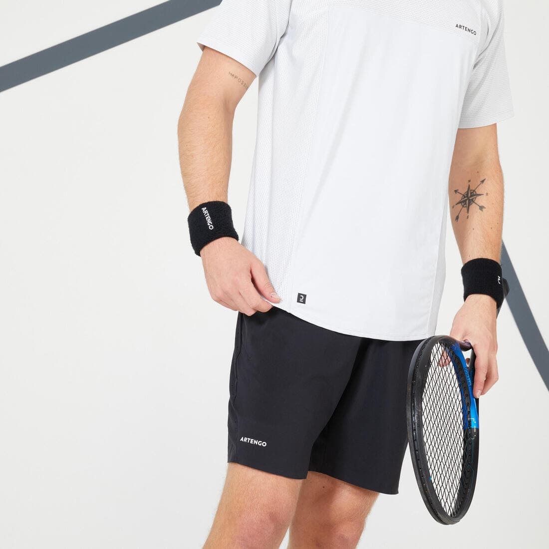 T-shirt tennis manches courtes Homme - ARTENGO DRYVN