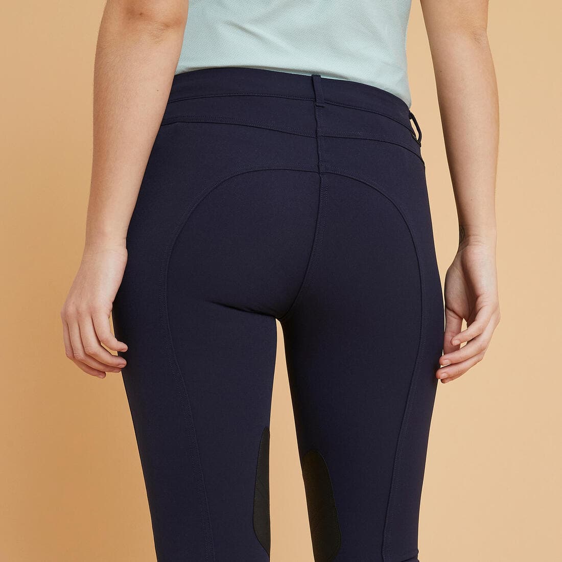 Pantalon équitation basanes agrippantes Femme - 500 marine