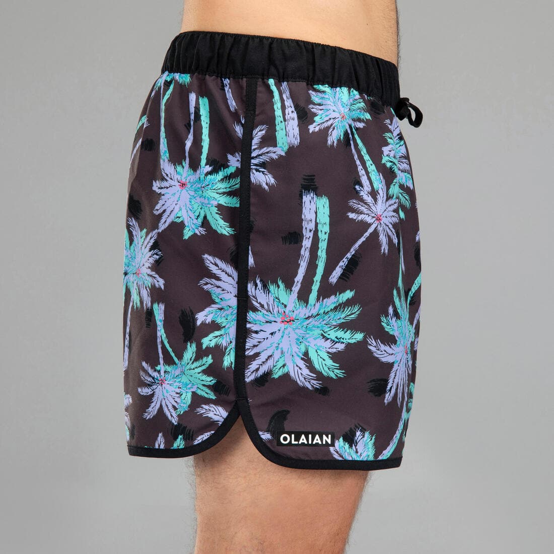 Surf boardshort court 100 SUNSTRIPE GREEN