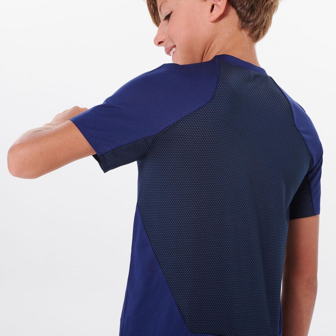 T SHIRT de randonnée enfant MH550 bleu 7-15 ans