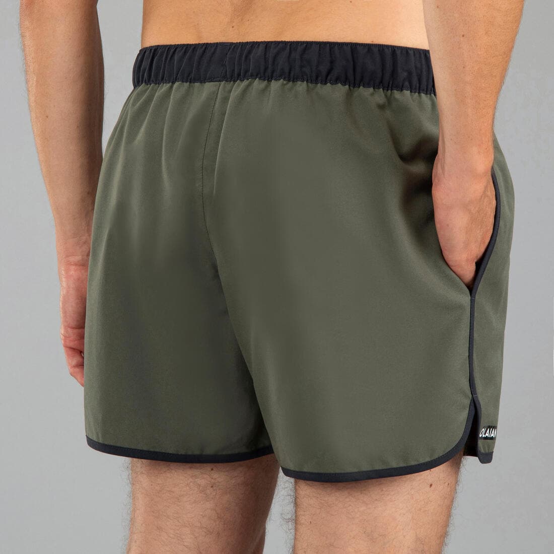 Surf boardshort court 100 SUNSTRIPE GREEN