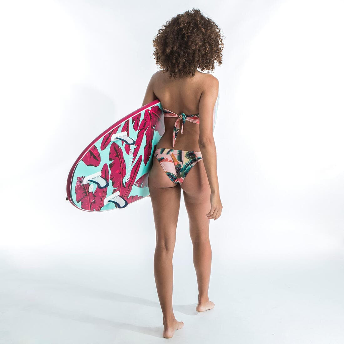 Haut de maillot de bain bandeau LAURA GRAPHITI avec coques amovibles