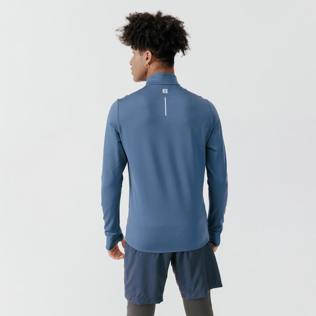 T-shirt zip chaud manches longues de running Homme - KIPRUN Run 100 Warm