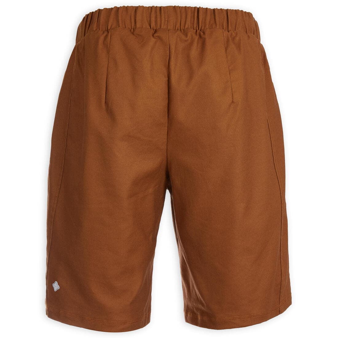 SHORT YOGA HOMME TOILE LIN ET COTON MARRON