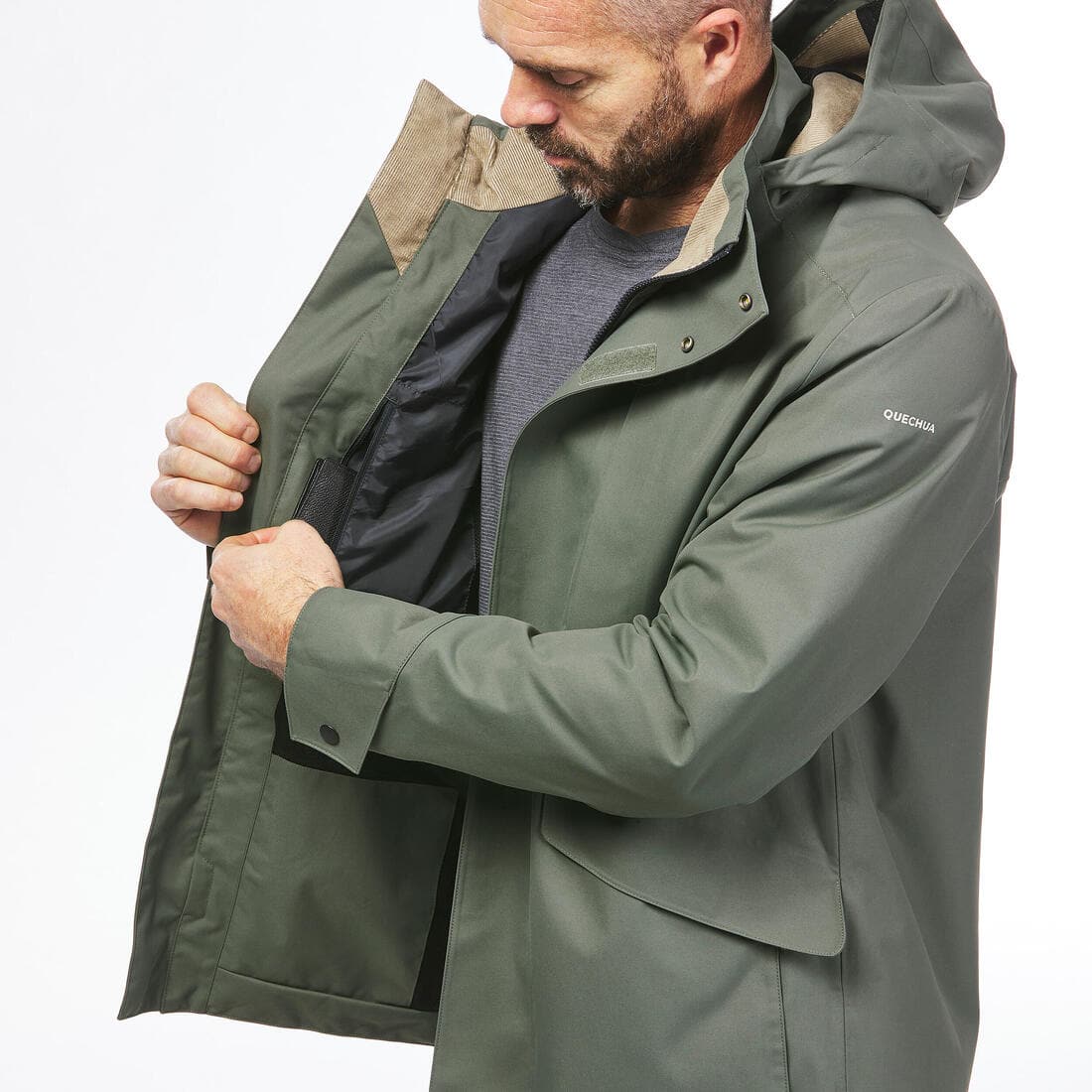 Veste imperméable de randonnée - NH550 Imper - Homme